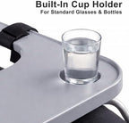 Wheelchair Tray Table for Seniors & Adults,Removable Lap Desk with Cup Holder for Eating & Reading,Lightweight & Easy-to-Install Wheelchair Accessory,Fits Most 16–20 Inch Wheelchairs