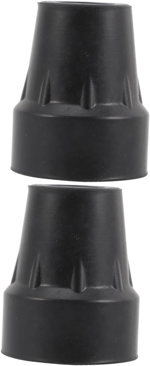 NOLITOY 2pcs Rubber Cane Tips Walking Pole Replacement Tip Non-Slip Crutch Feet for Hiking