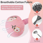 lefeke Manual Massage Hammer, Mugwort Massage Hammer, Handheld Body Percussion Tool for Back Neck Shoulder Leg Muscle Relief 26cm-Pink