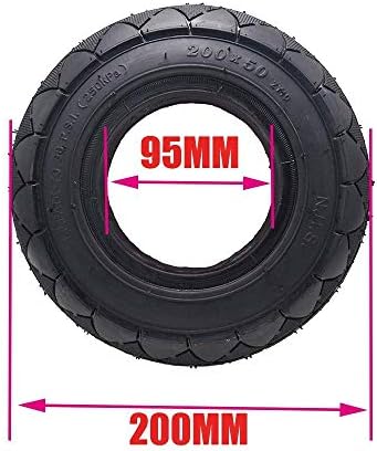 200x50（8x2）Scooter Tubeless Solid No Flats Tire For Razor 200 X 50 (8 X 2) E100 E150 E175 E200
