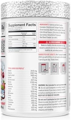 BASIC SUPPLEMENTS Hydrolyzed Clear Beef Isolate Protein Powder, 27g Protein, 9 Essential Amino Acids, Gluten-Free, Fat-Free, Sugar-Free, Dairy-Free, Lactose-Free, Supports Muscle Protein Synthesis