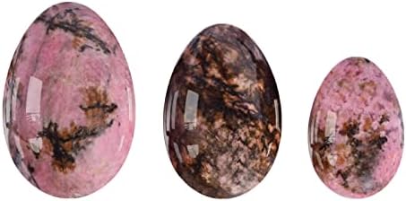 Undrilled Rose Quartz Yoni Egg Set Jade Eggs Obsidian Kegel Exercise Ball Yoni Eggs Exerciser,Rhodonite