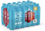 Sparkling Ices Blue Variety Pack – 24 Count x 17 fl oz | Black Raspberry, Black Cherry, Peach Nectarine & Fruit Punch