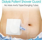 Waterproof Shower Cover Shields Dialysis Port Picc Line Chest Catheter PD Peritoneal Dialysis Chemo Non-Stick Center Pad for Feeding Tube Peg G-Tube Patient Bandage Protector, 10"x10"(Pack of 25)
