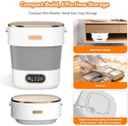 Portable Washing Machine, Folding 16L Mini Washer and Spin-Dryer With Hanger, Large Capacity Small Compact Laundry Machine of Underwear, Baby Clothes, for Apartments, Dormitories, RV, Travel, (White)