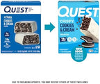 Quest Nutrition Crispy Cookies & Cream Hero Protein Bar, 18g Protein, 1g Sugar, 3g Net Carb, Gluten Free, Protein Snack, Keto Friendly, 4 Count