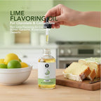 Dolce Flav Natural Lime Extract – 2 Ounce Oil-Soluble Kosher, Sugar-Free, Concentrated Citrus Lime Flavor for Candy, Chocolates & Desserts, Includes Measured Dropper