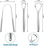 3 PCS Metal Tongue Scraper, Tongue Scrapers for Adults, Stainless Steel Tounge Scrappers, Tounge Scraper, Portable Tongue Scrappers YLYL
