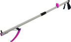 Grabber Tool 26" Stick Strong Grip Heavy Duty Aluminum Claw, Magnetic Tip, Lightweight Foldable, Reacher Pickup Tool, Gripper Grabbers for Elderly Grab it Reaching Tool Trash Picker, Pink, By Luxet