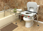 Eagle Health Supplies Toilet-to-Tub Transfer Bench with Cut Out Seat, FSA/HSA Eligible Sliding Shower Chair for Elderly and Disabled, Height Adjustable Shower Seats for Adults Inside Shower, 77963
