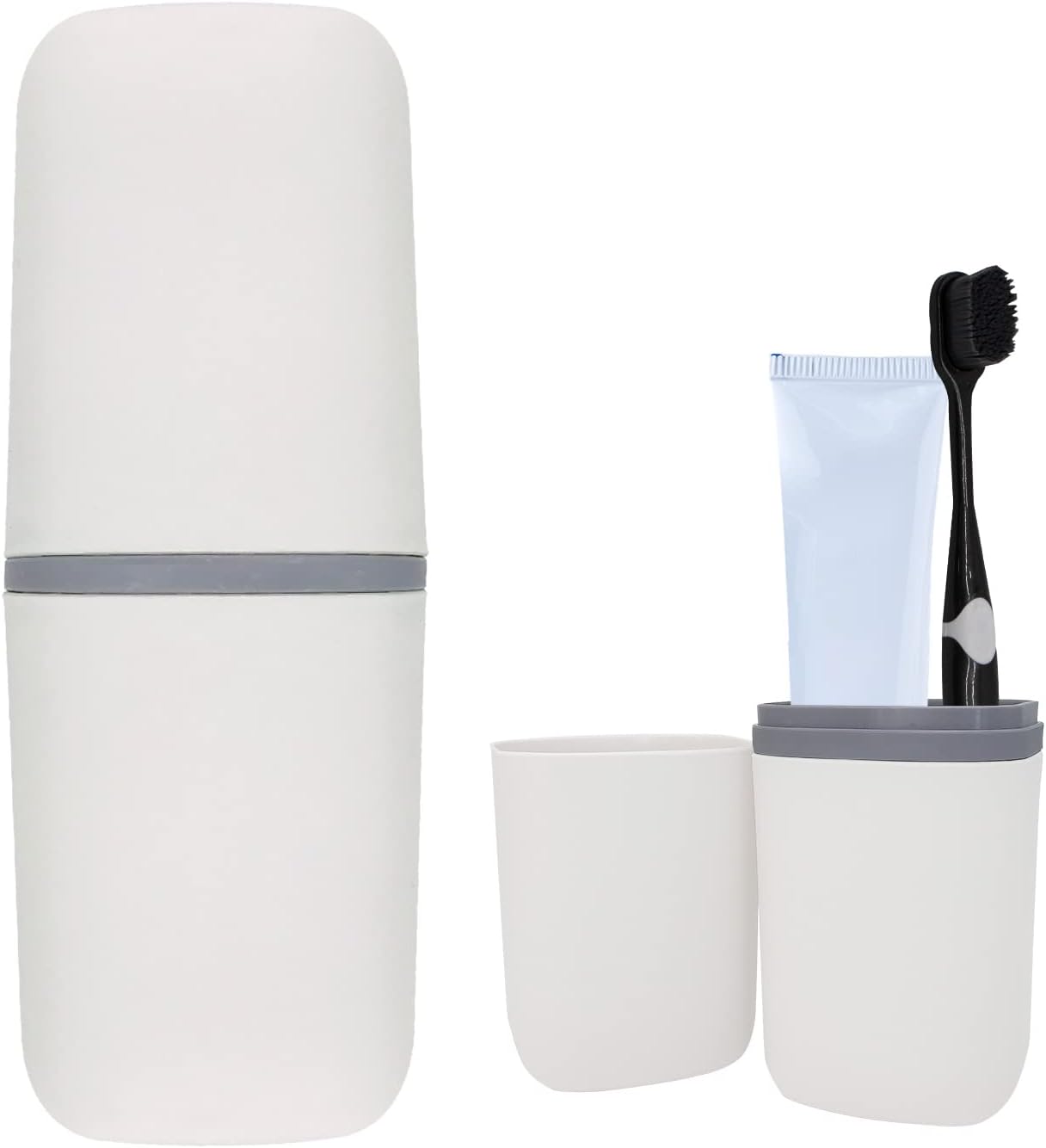 Toothbrush Travel Case, Travel Toothbrush Cup Holder Portable Toothbrush Travel Container Portable Toothpaste Storage Travel Toothbrush Holder for Camping Business School Trip Home