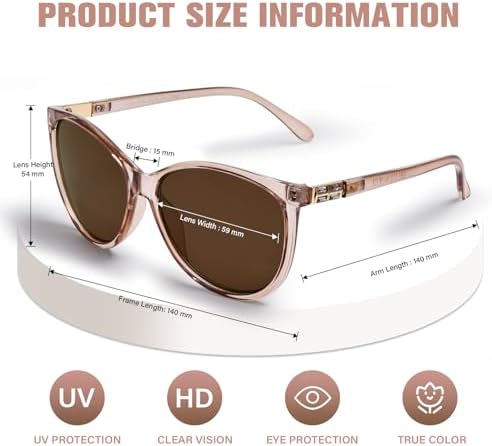 Reading Sunglasses for Women, Oversized Full Lens Sun Readers with Built-in Outdoor Readers Sunglasses with UV400