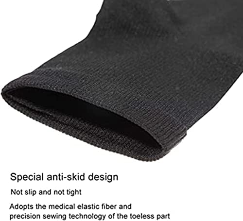 3 Packs Plus Size Compression Socks with Zipper, Knee High 15-20 mmHg for Women Men, Open Toe Support Socks for Veins