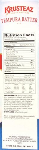 5 Pound Krusteaz Tempura Batter Mix Just Add Water No MSG Added Zero Grams Trans Fat Restaurant Quality