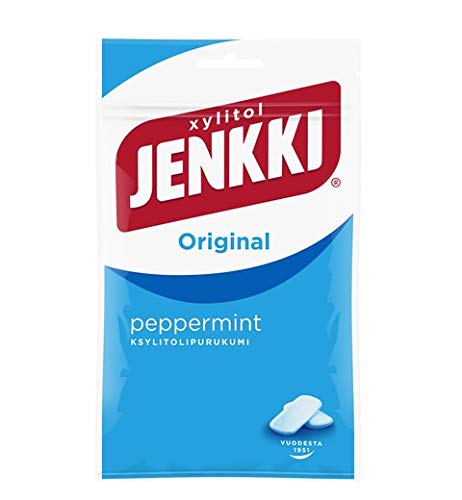 Cloetta Jenkki Xylitol Peppermint Chewing gum 16 Packs of 100g