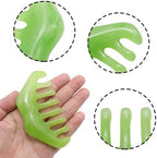 2Pcs Resin Massage Combs, Handheld Guasha Scraping Scalp Comb, MultiFunctional Head Massage Tool for Relaxation, Head Caring, Meridian Therapy or Acupoint Treatment