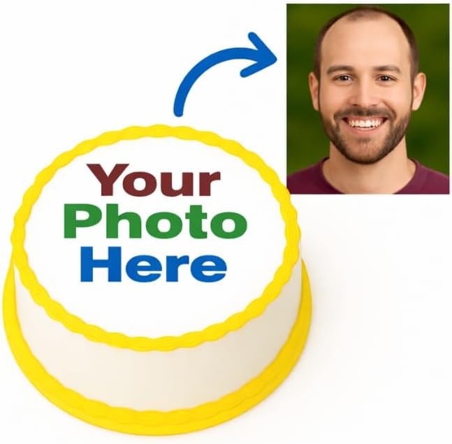 Custom Edible Photo Cake Topper (Round – 7.5”) DAD