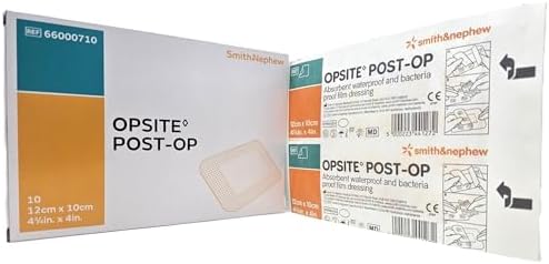 Smith & Nephew Transparent Film Dressing with Pad OpSite Rectangle 4-3/4 X 4" Sterile (#66000710, Sold Per Box)