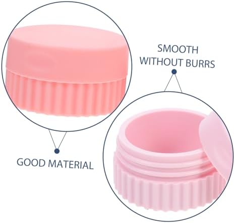 COLLBATH 4pcs Case Silicone Pill Organizer Lids Daily Pill Holder Portable Skincare Containers Travel Jars for Creams