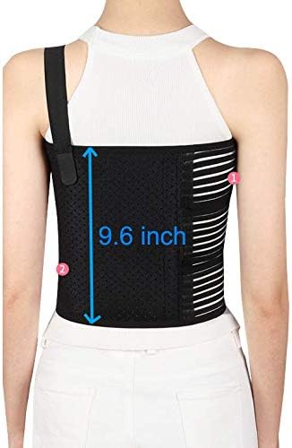 Solmyr Rib Brace Broken Rib Belt, Chest Brace Elastic Rib Support Brace for Men and Women, Chest Binder to Reduce Rib Cage Pain, Breathable Chest Wrap Belt for Sore or Bruised Ribs Support, Sternum