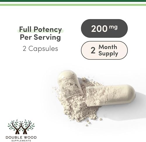 Nattokinase Supplement 4,000 FU Servings, 120 Capsules (Derived from Japanese Natto) Systemic Enzymes for Cardiovascular and Circulatory Support by Double Wood