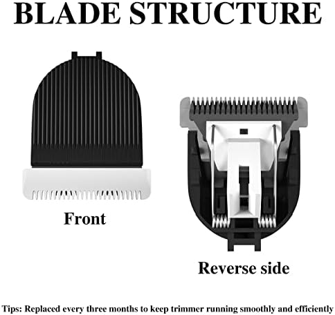 Replacement Blade for OLOV Electric Groin Hair Trimmer, Hygienic Snap-in Replaceable Ceramic Blade Heads, Black