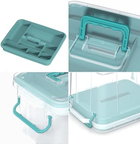 Covetree 2-Pack Clear Plastic Medicine Storage Organizer & First Aid Box – Multi-Layer Medicine Storage Box, Durable Medicine Organizer, Clear Medicine Storage Box for Home, Office & Travel