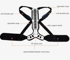 Spine Back Support Brace Posture Correctors For Men Women Teenager Adjustable Metal Straps Shoulder Neck Clavicle Lumbar Support Straightener(Large)