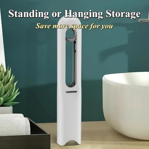 Portable Mini Cleaning Mop, Mini Sponge Mop, Wet and Dry Use Cleaning System for Bathroom, Kitchen, Desktop, Glass, Living Room, Car (1 Sponge Head + 1 Squeeze Handle)