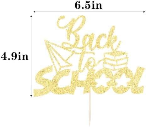 Back to School Cake Topper -Welcome School First Day Party Decorations Supplies for Boys Girls -Photo Props