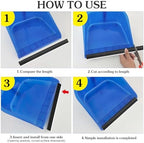 Toyvian 2pcs Plastic Strip Replacement for Dustpan Edge - Garbage Shovel Closing Edges Straps Protector Replacement Soft Pressing Strips for Garbage Shovel Repair Accessories, Black