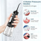 Cordless Water Dental Flosser Teeth Cleaner, INSMART Professional 300ML Tank DIY Mode USB Rechargeable Dental Oral Irrigator for Home and Travel, IPX7 Waterproof 6 Modes Irrigate for Oral Care