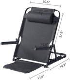 Adjustable Lifting Bed Backrest with Armrest, Large Folding Back Rest for Bed Sitting up, Portable Folding Adjustable Sit-Up Back Rest, Support Change Angle of Backrest for Neck Head