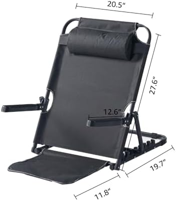 Adjustable Lifting Bed Backrest with Armrest, Large Folding Back Rest for Bed Sitting up, Portable Folding Adjustable Sit-Up Back Rest, Support Change Angle of Backrest for Neck Head
