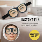 Funny Sleep Mask Eyes Open Funny Eye Mask for Sleeping Soft Breathable Funny Eyeshade with Adjustable Head Strap for Travel,Party, Rest, Sleeping