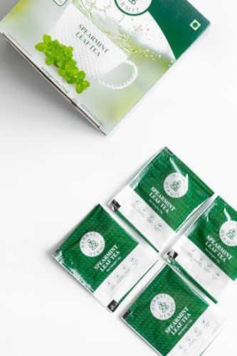 Spearmint Tea Bags - 50 Tea Bags - Pure Spearmint Leaves - Caffeine Free Herbal Tea - Natural Digestive Support & Breath Freshener - Non-GMO
