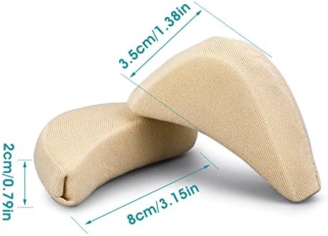 2 Pairs Soft Sponge Adjustable Shoe Filler， Big Toe Plug Foot Brace Shoe Pads Unisex Shoe Too Big Inserts for High Heel Women Reusable Make Big Shoes Fit