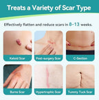 Dimora Medical Grade Silicone Scar Sheets -Ultra Soft Silicone Scar Tape (1.6”x60" Roll), Hypoallergenic Scar Removal Treatment for Surgical Scars, C Section, Tummy Tuck, Keloid Treatment