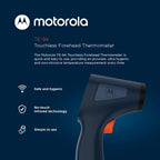 Motorola Nursery Touchless Infrared Thermometer with Backlit Display, TE-94 with Memory Function, High Temperature Alert, Dark Blue