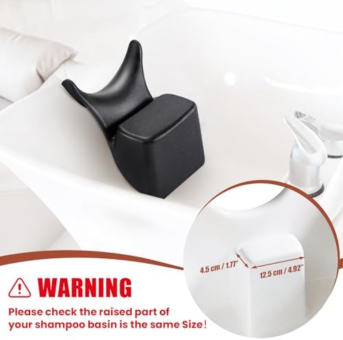 Noverlife Shampoo Bowl Neck Rest, Comfortable Hair Salon Rubber Cushion Shampoo Sink Gel Neck Pad, Professional Hair Washing Pillow Support for Home Salon, Beauty Salons, Barbershop, SPA