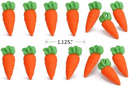 Edible Easter Cupcake Toppers – 15 Count Royal Icing Textured Carrot Sugar Decorations (1.125") – Easter Cake & Cookie Decor for Spring Desserts