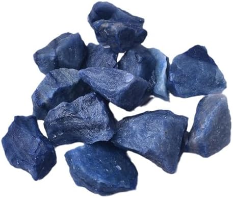 Blue Aventurines Raw Crystals, Large 1.25-2.0" Healing Crystals Natural Rough Stones Crystal for Tumbling, Cabbing, Fountain Rocks, Decoration, Polishing, Wire Wrapping, Wicca & Reiki