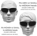 proSPORT Full Lens Reader Safety Glasses Clear or Smoke Sport Wraparound Curve NOT BIFOCAL