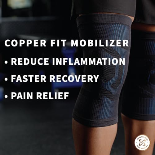 Copper Fit Mobilizer Knee Sleeve – ProSeries with Removable Side Stabilizers Knee Support for Advanced Recovery – Mobility, Knee Pain, Swelling, Inflammation, Circulation, Arthritis, Tendonitis (2XL)