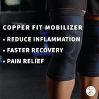 Copper Fit Mobilizer Knee Sleeve – ProSeries with Removable Side Stabilizers Knee Support for Advanced Recovery – Mobility, Knee Pain, Swelling, Inflammation, Circulation, Arthritis, Tendonitis (2XL)