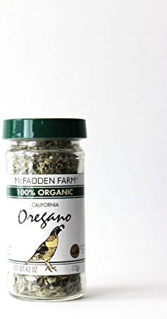 McFadden Farm Organic Oregano, Dried Herb, Grown and packed in the U.S.A., 0.42 oz. in glass jar