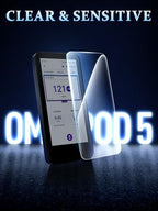 Compatible with Omnipod 5 PDM, Silicone Case & Tempered Glass Film Kit, Receiver Full Protection Set with Protective Cover & HD Screen Protector for Omnipod5, Anti-Fingerprint, Easy Installation