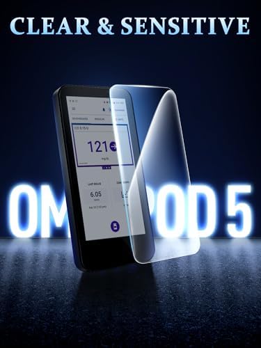 Compatible with Omnipod 5 PDM, Silicone Case & Tempered Glass Film Kit, Receiver Full Protection Set with Protective Cover & HD Screen Protector for Omnipod5, Anti-Fingerprint, Easy Installation
