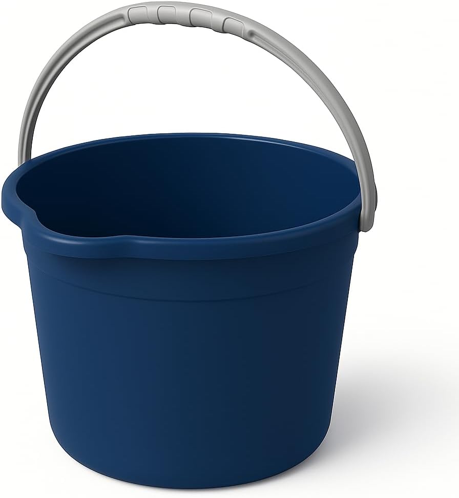 JOEY'Z 10QT (9.5L) Cleaning Bucket with Handle and Spout – Heavy Duty Mop Bucket for Household Use, Utility Pail for Water, Storage, or Car Wash - Plastic Buckets, Plastic Buckets with Handles - Blue
