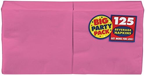 Amscan Bright Pink Luncheon Paper Napkin Big Party Pack, 125 Ct.
